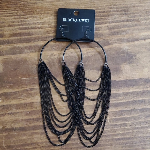 Black long earrings